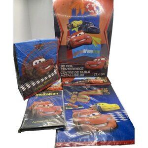 Disney Cars Lightning McQueen Birthday Party Decor Invitations Napkins Loot Bags
